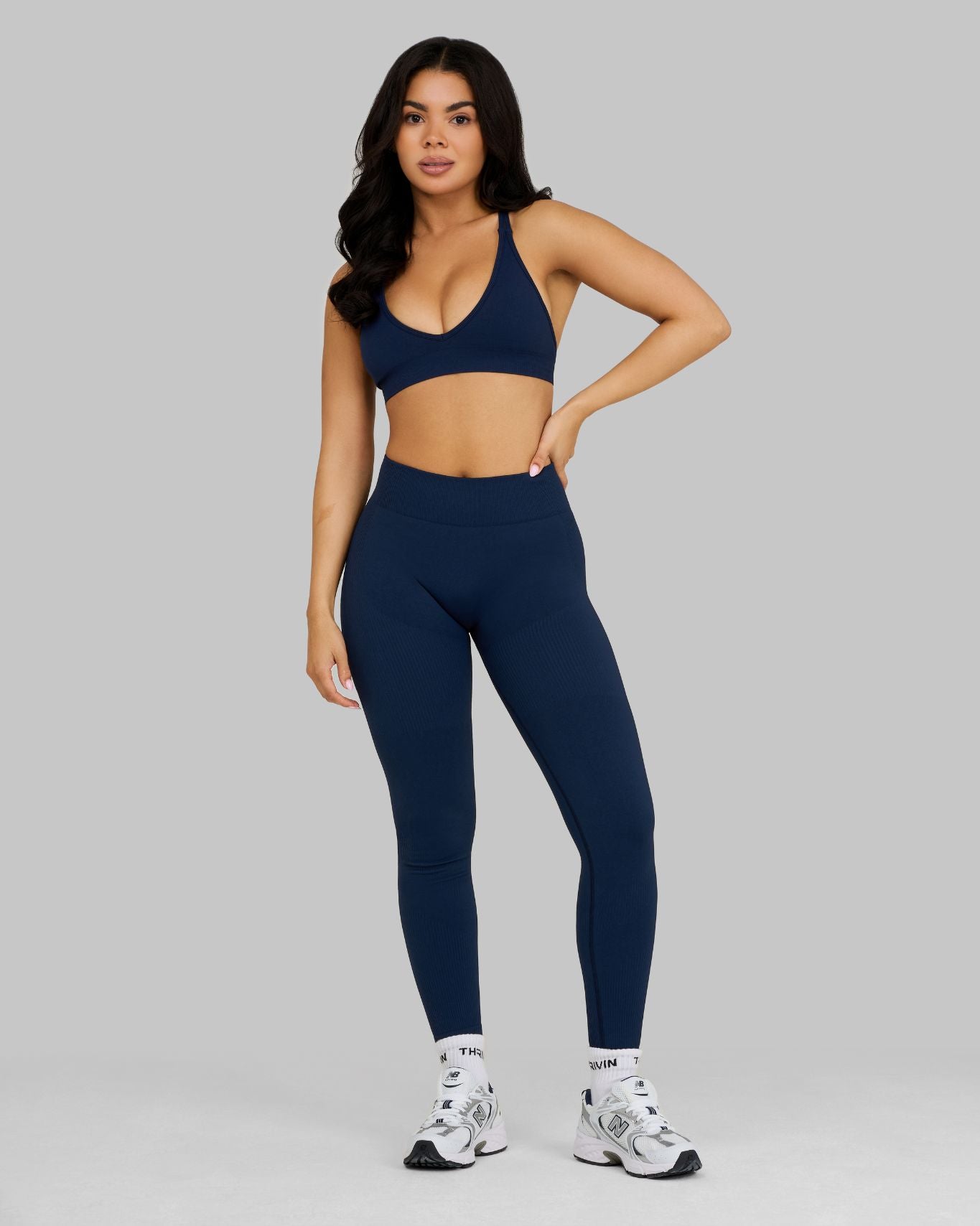 Arise - Seamless Sculpt Ribbed Contour Leggings - Zwart