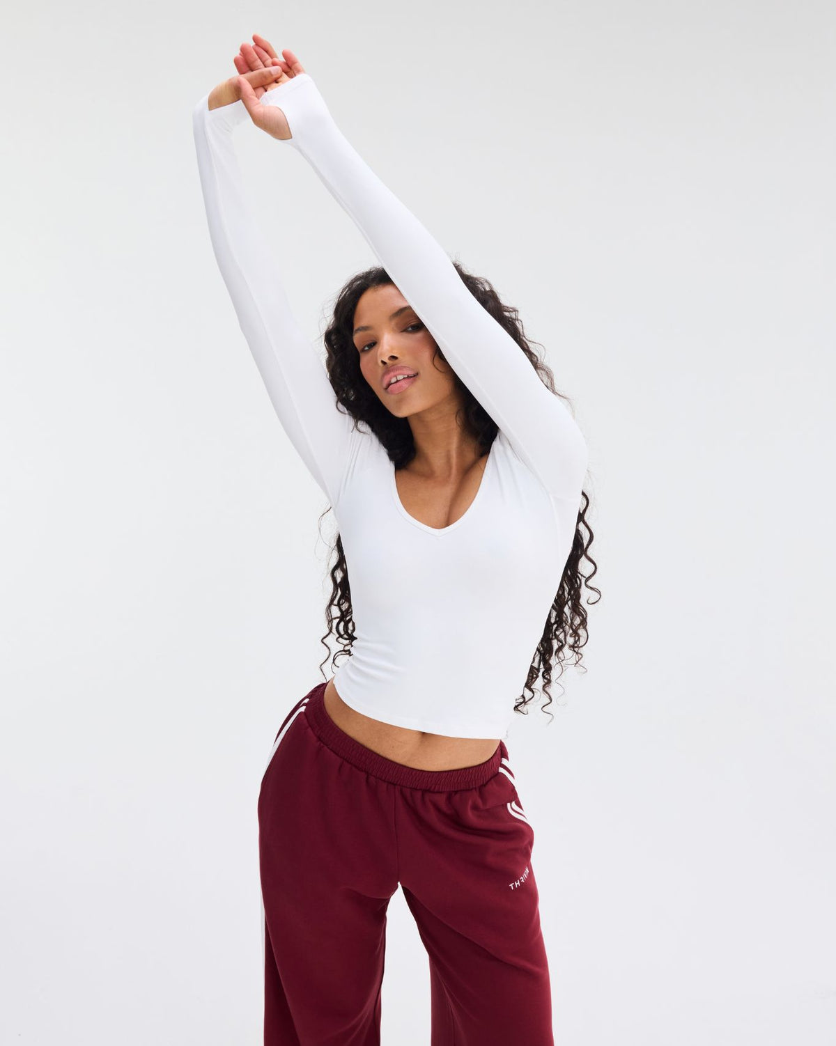 Elevate™ Top Moldeador Sin Costuras de Cuello en V | Blanco