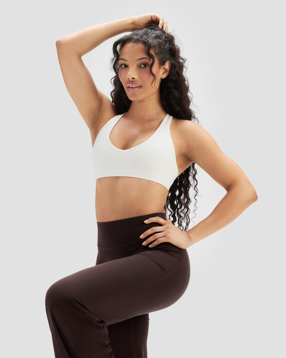 Essence Racer Back Sports Bra | Cream