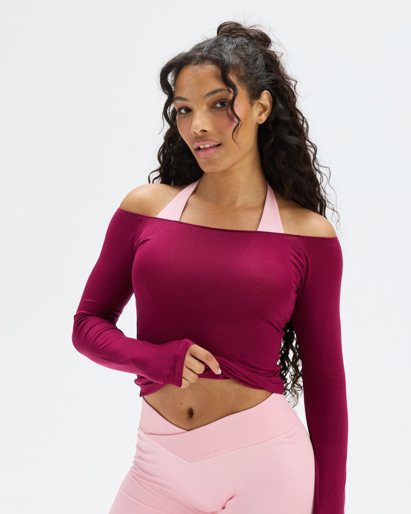 The Essential Collection Boat Neck Top | Cherry Berry