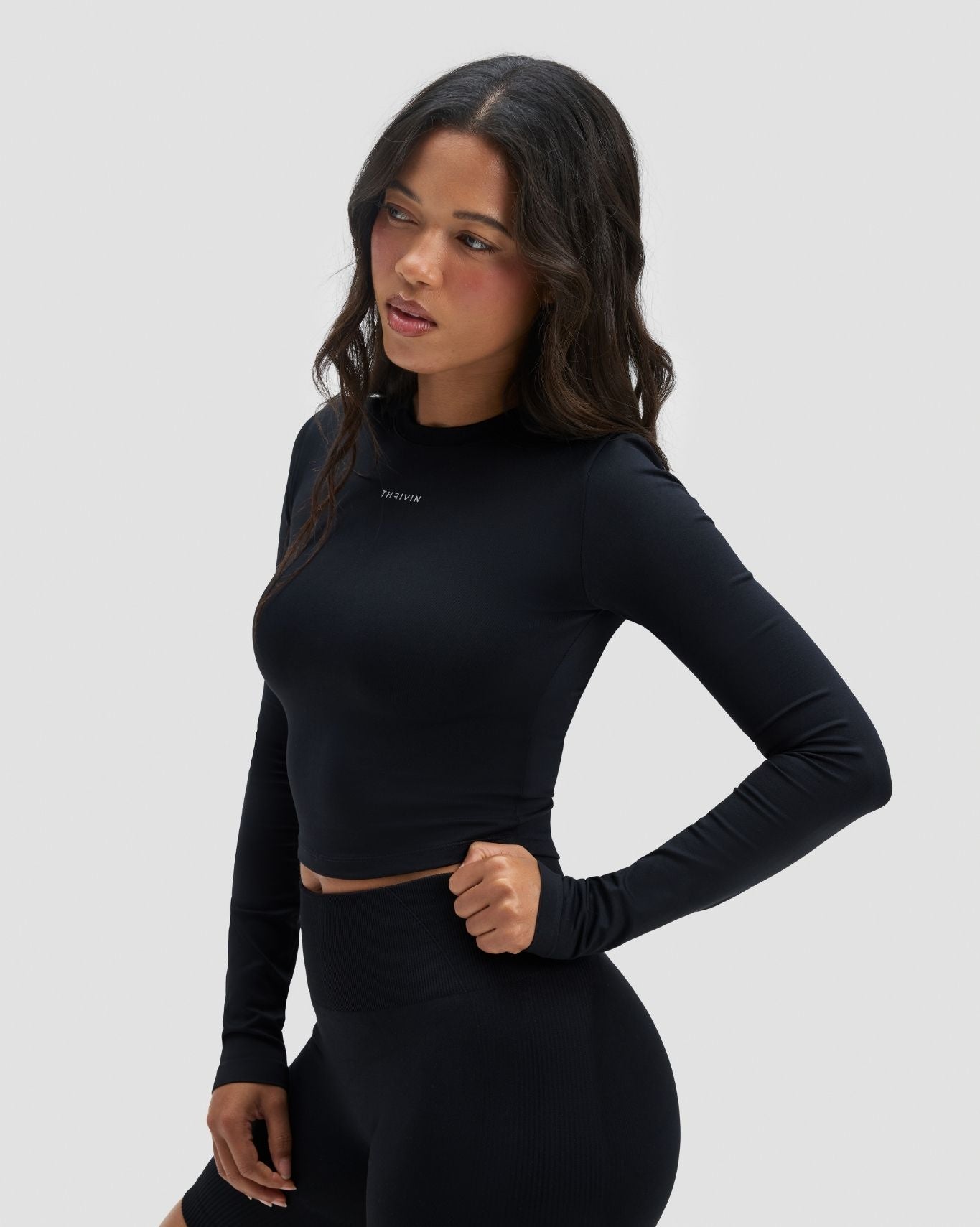 Elevate™ Compression Long Sleeve Top | Night Black