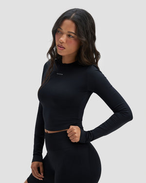 Elevate™ Compression Long Sleeve Top | Night Black