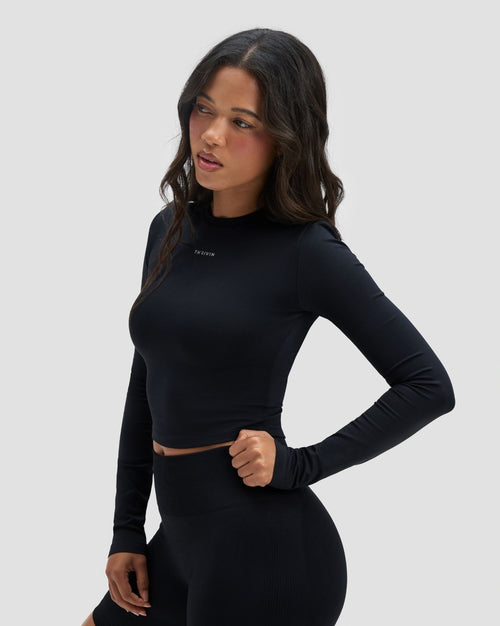 Elevate™ Compression Long Sleeve Top | Night Black