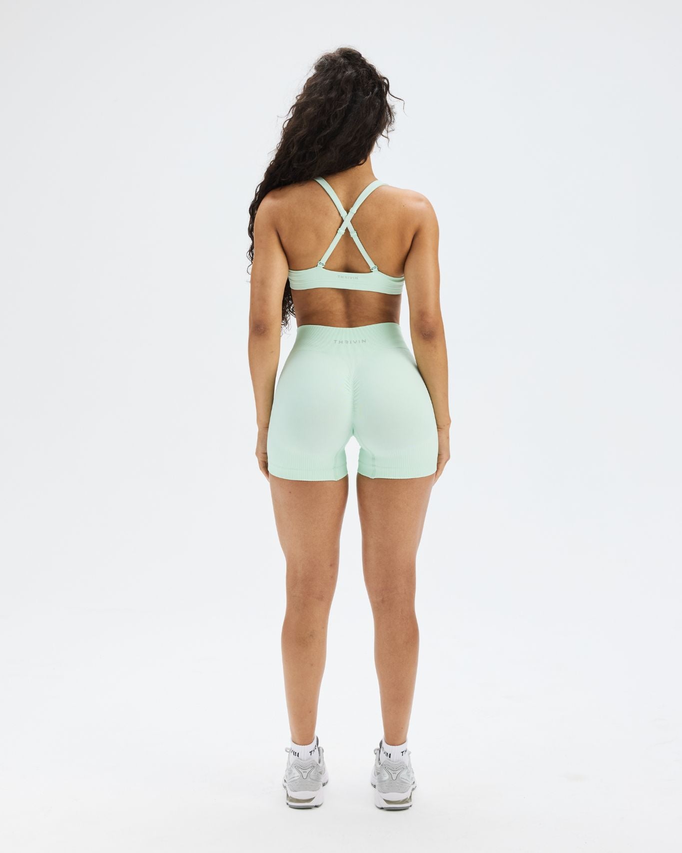 Elevate™ Sculpting Mid Waist Scrunch Shorter Shorts | Mint Julep
