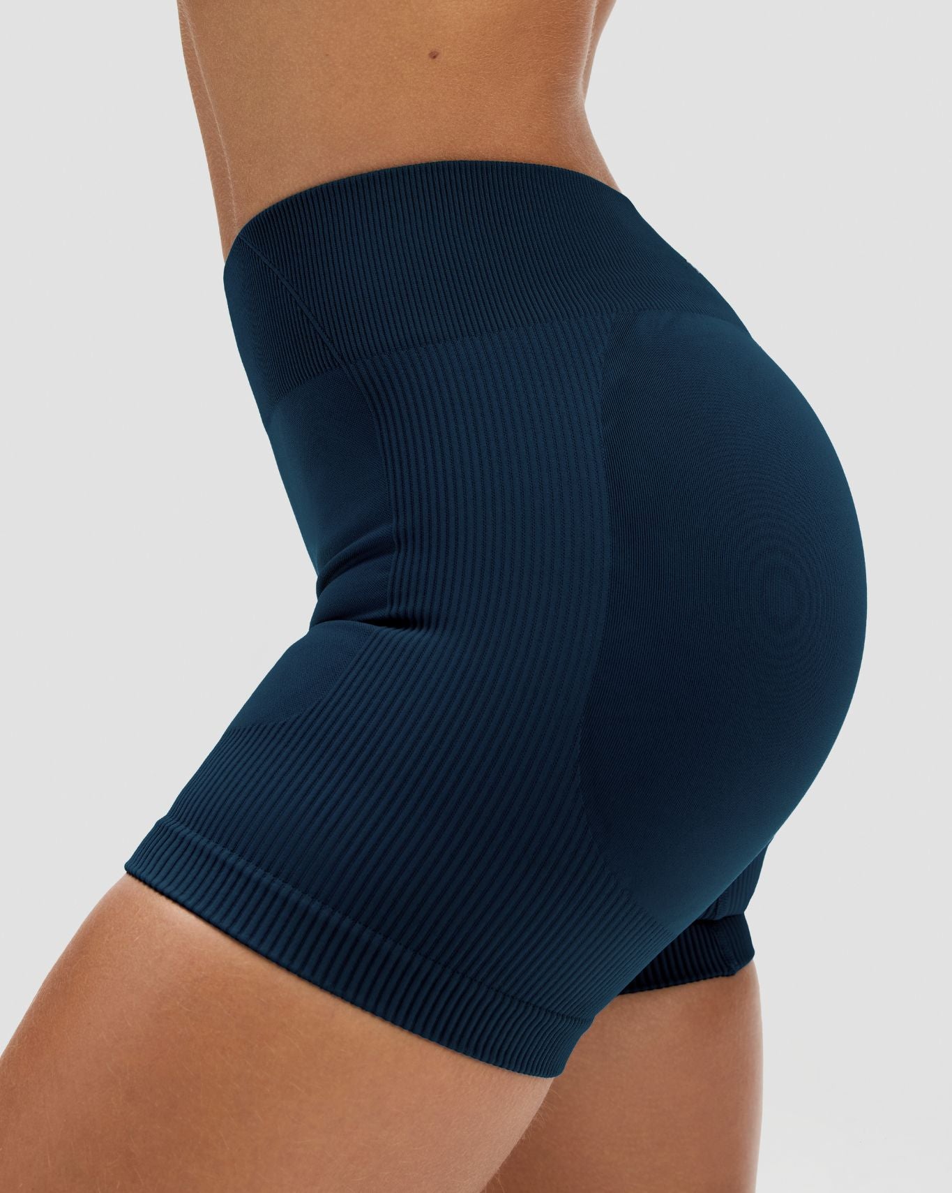 Elevate™ Sculpting Mid Waist Scrunch Shorter Shorts | Midnight Navy
