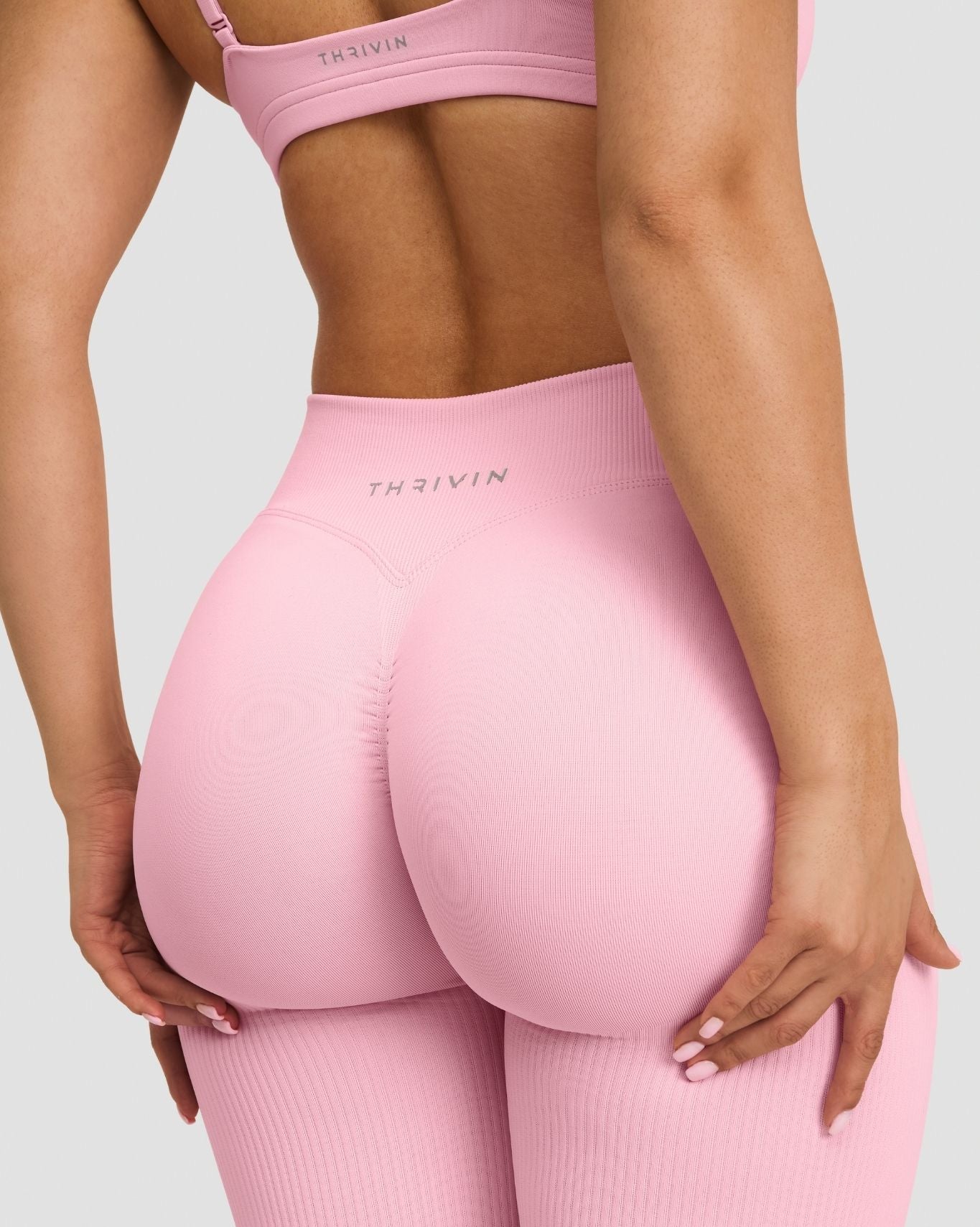Elevate™ Sculpting Mid V-Waist Scrunch Flare | Cotton Pink
