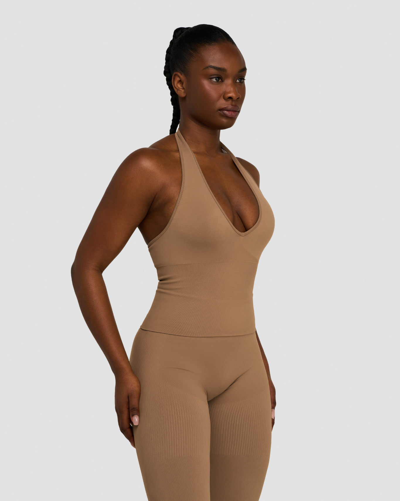Elevate™ Sculpting Seamless Halterneck Top | Toffee