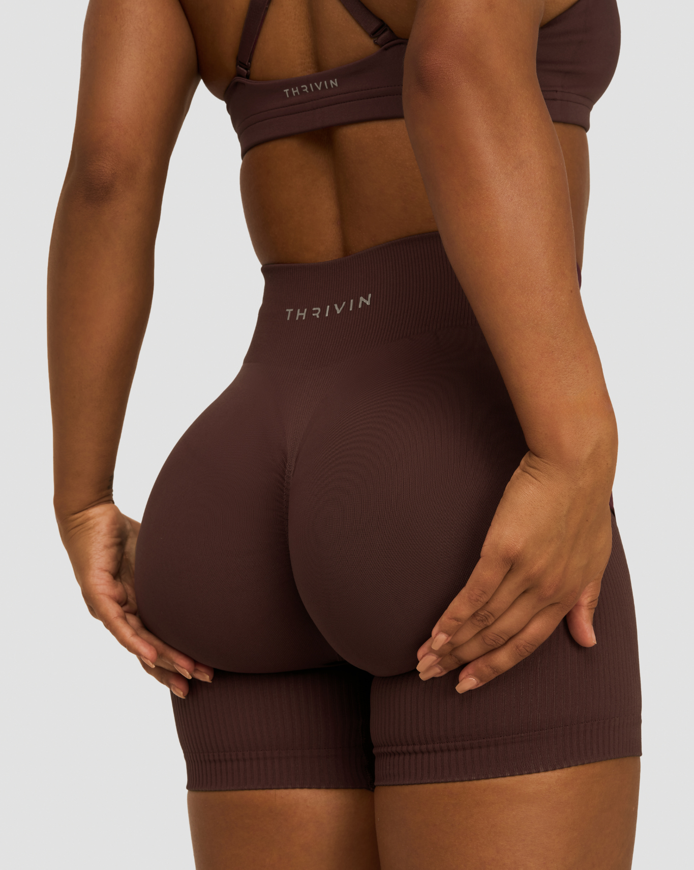 Elevate™ Sculpting Mid Waist Scrunch Shorts | Dark Mauve