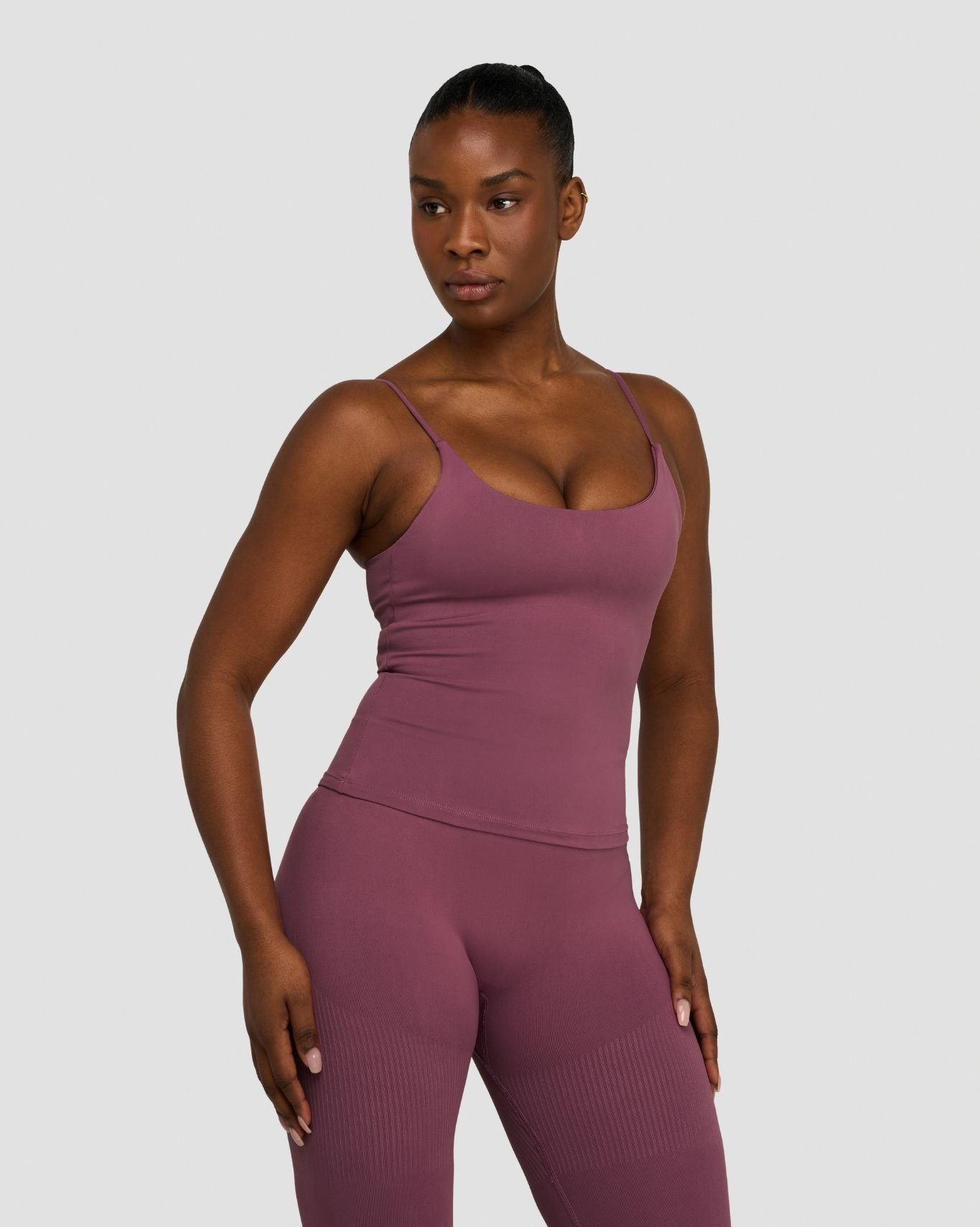 Elevate™ Camiseta Tirantes Sin Costuras con Escote Redondo de Modelado | Orquídea Malva