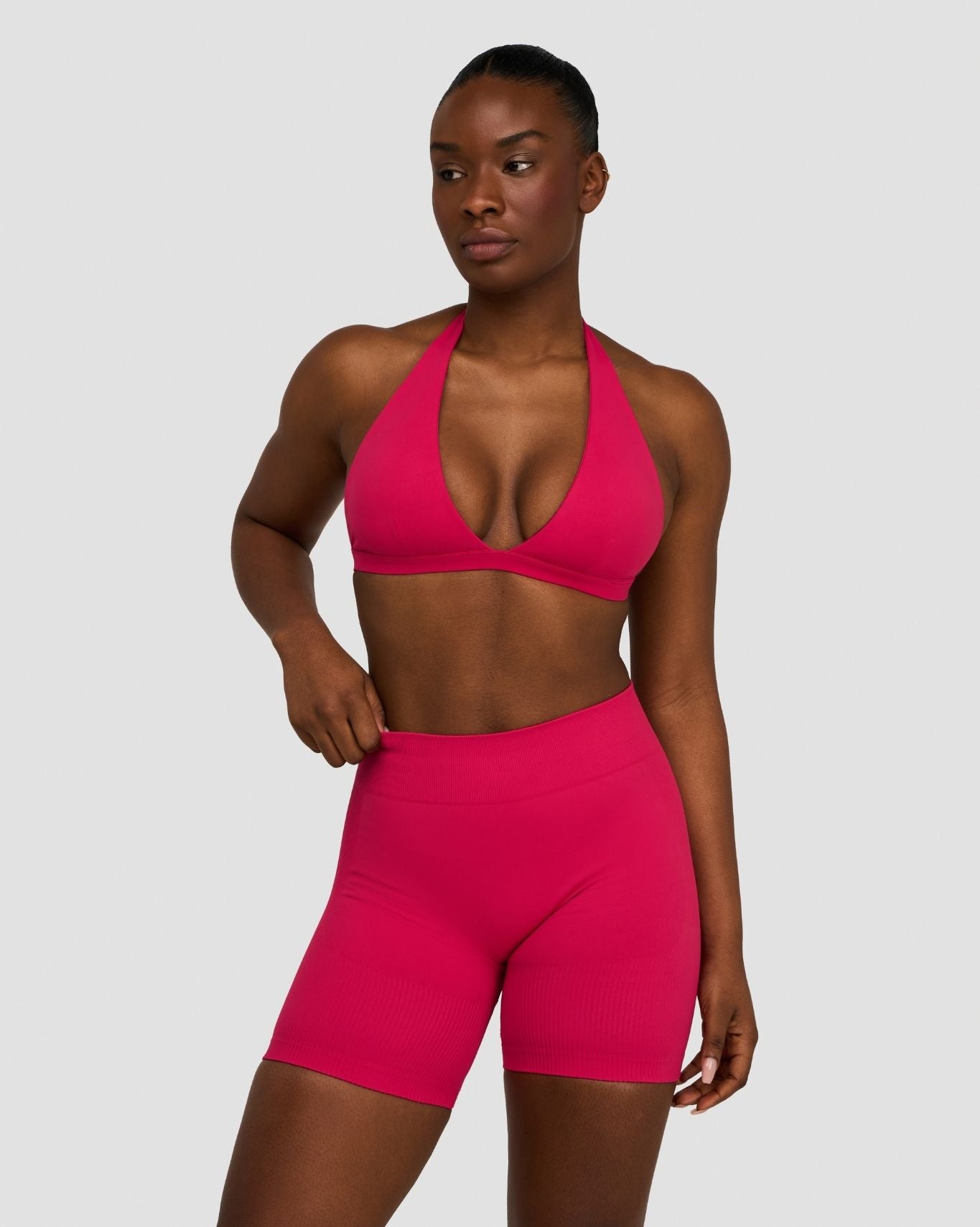 Elevate™ Sujetador Esculpteador Sin Costuras con Escote en V y Estilo Halter | Fresa