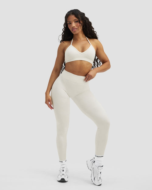 Elevate™ Sculpting Mid Waist Scrunch Leggings | Cream