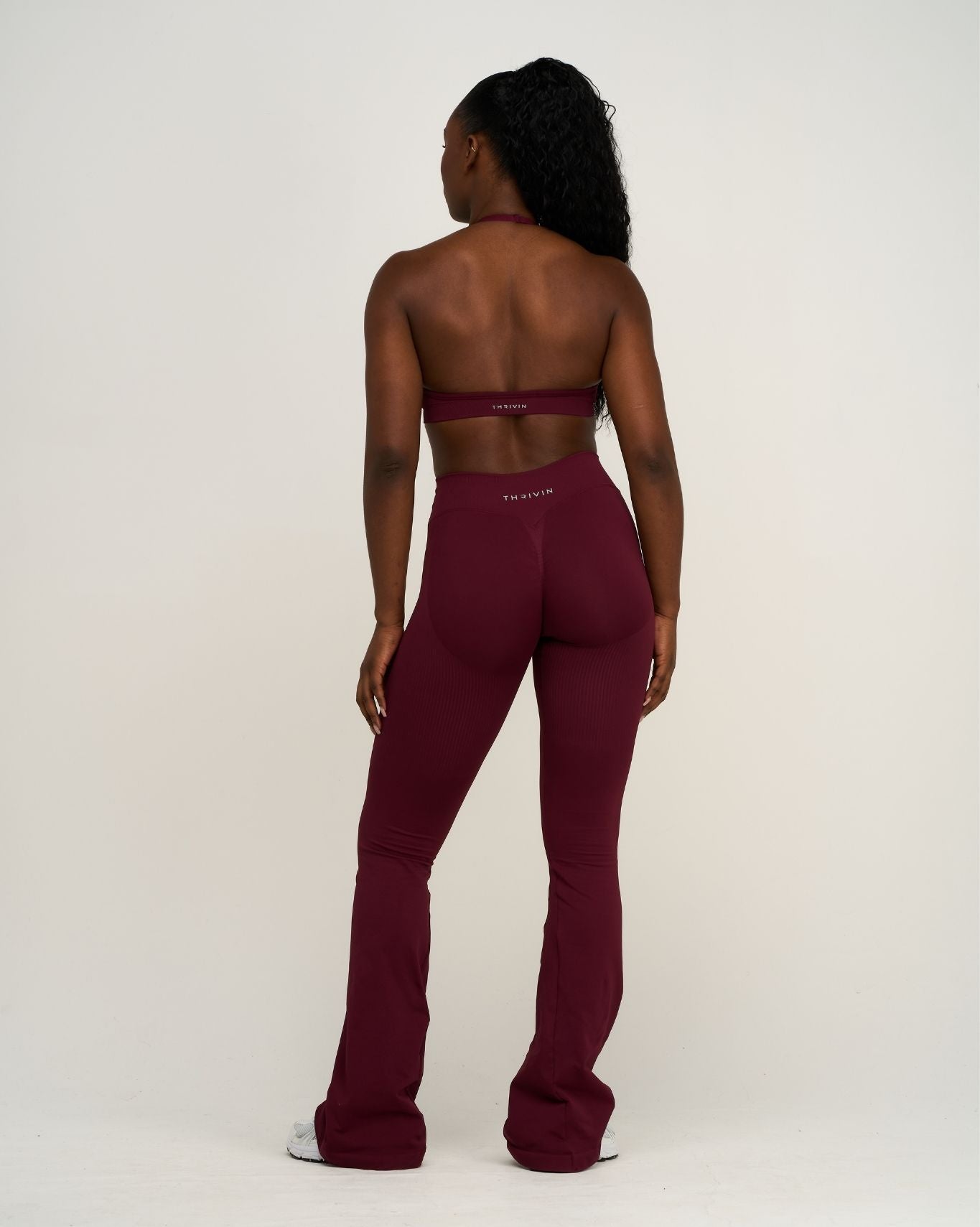 Elevate™ Sculpting Mid V-Waist Scrunch Flare | Merlot