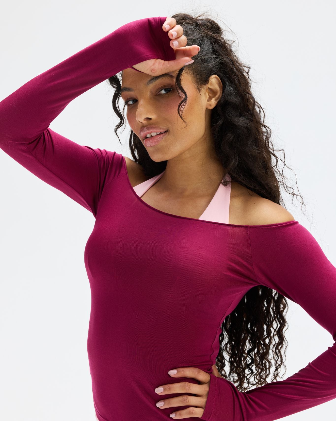 The Essential Collection Boat Neck Top | Cherry Berry