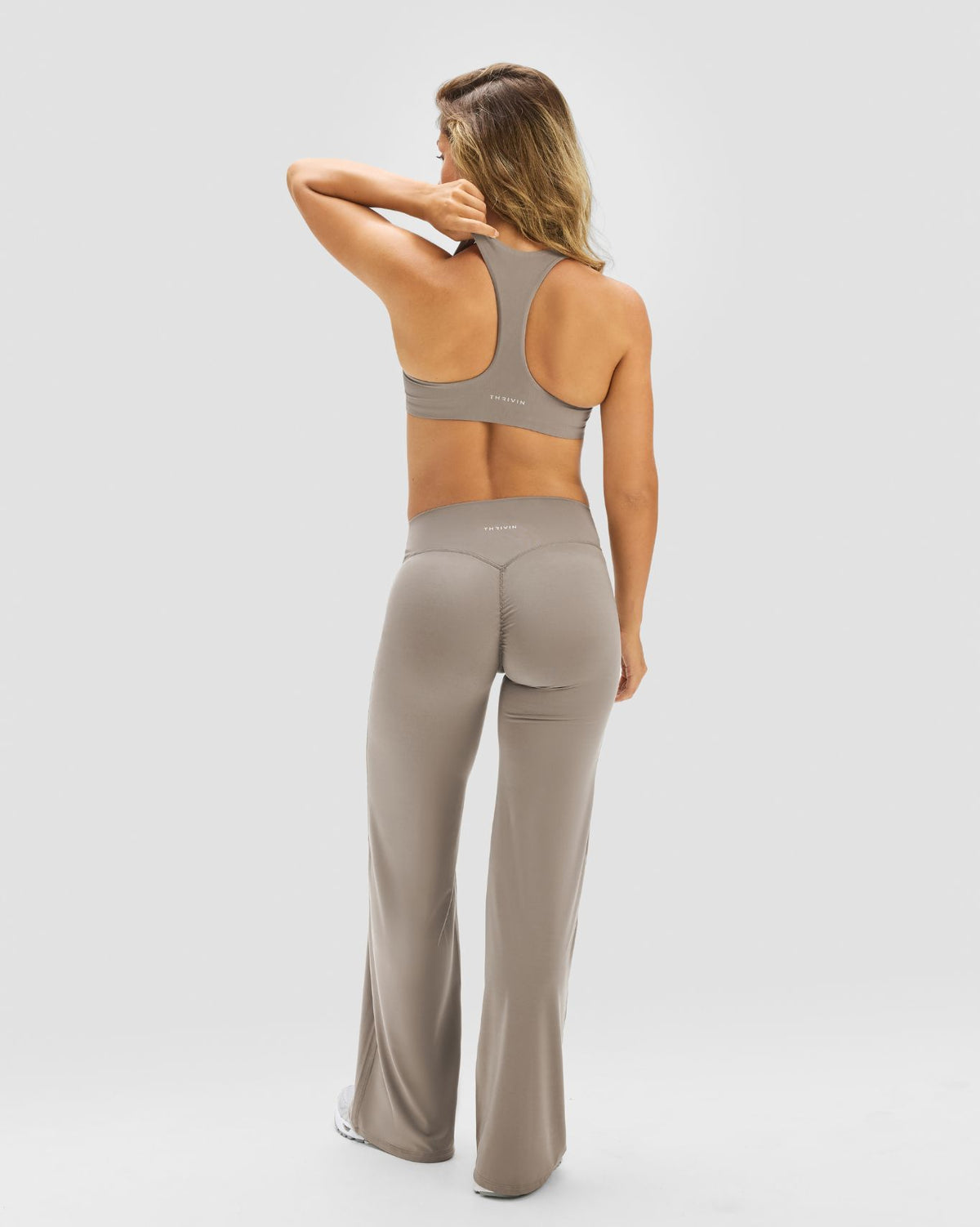 Essence Racer Back Sports Bra | Latte