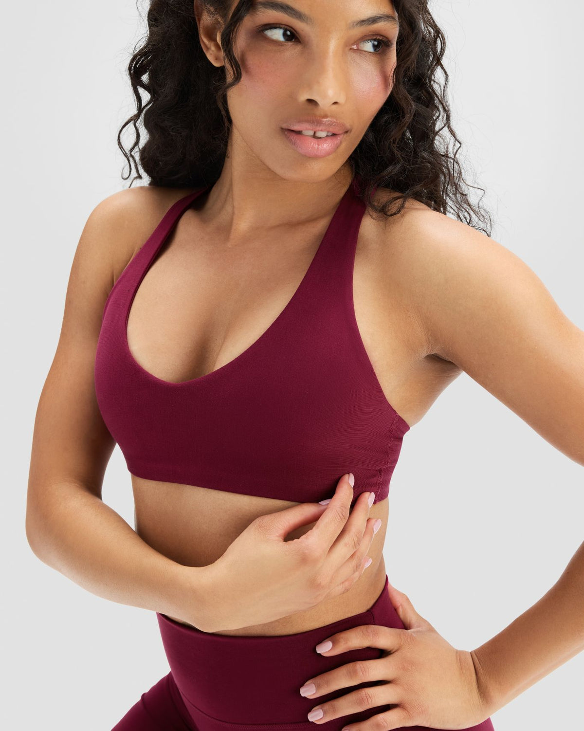Essence Racer Back Sports Bra | Cherry Berry