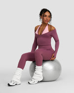 Elevate™ Sculpting Seamless V-Neck Top | Orchid Mauve