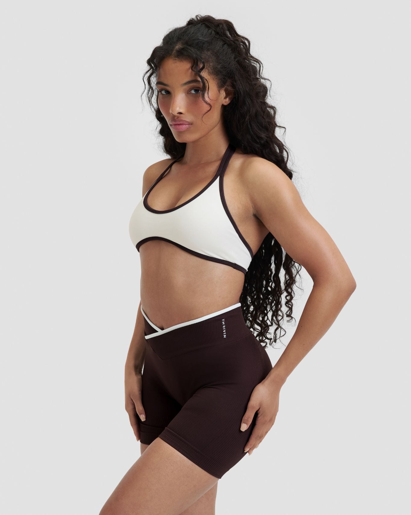 Elevate™ Outline Halterneck Bra | Cream