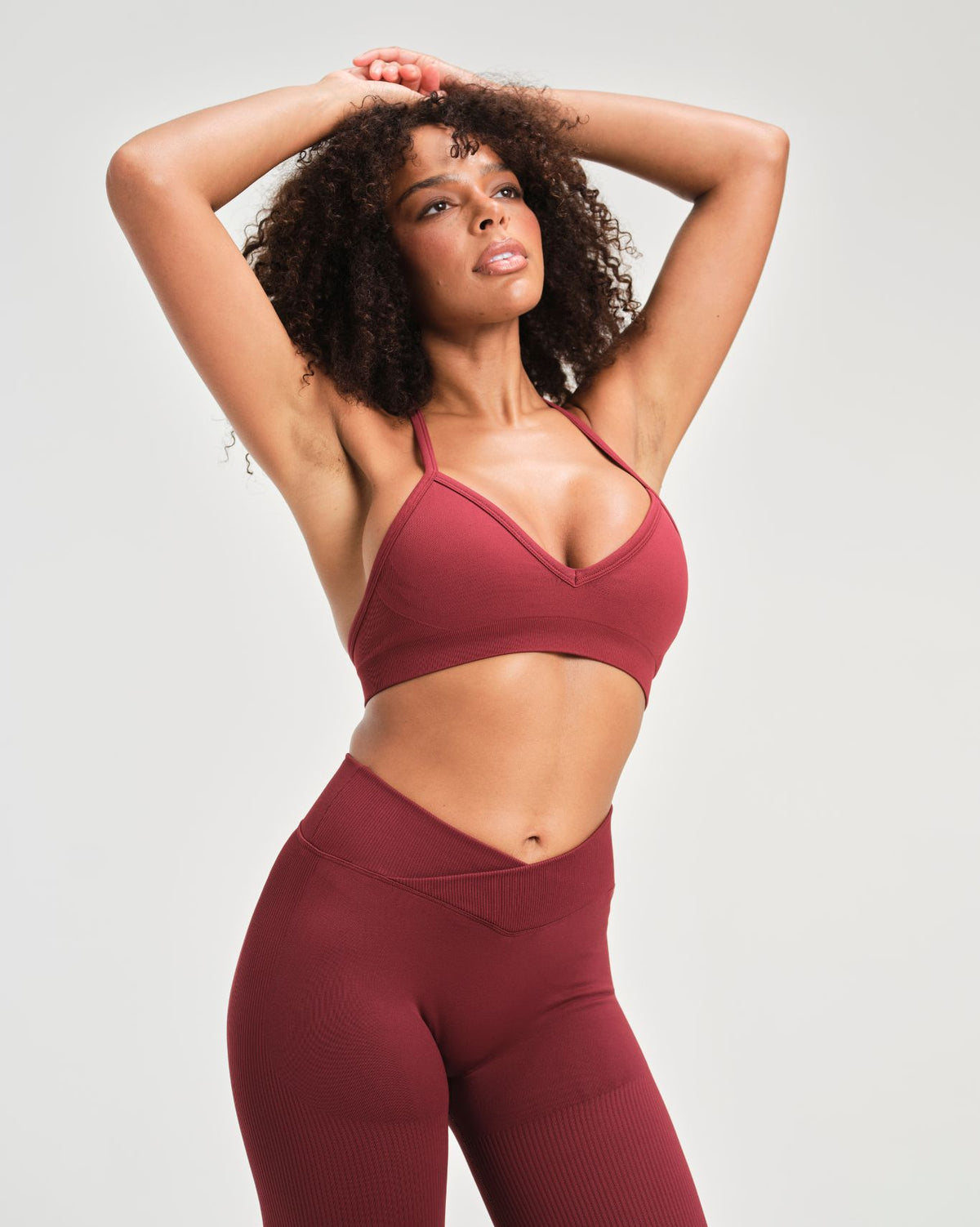 Elevate™ Sculpting Seamless Adjustable Halter Bra | Fine Wine