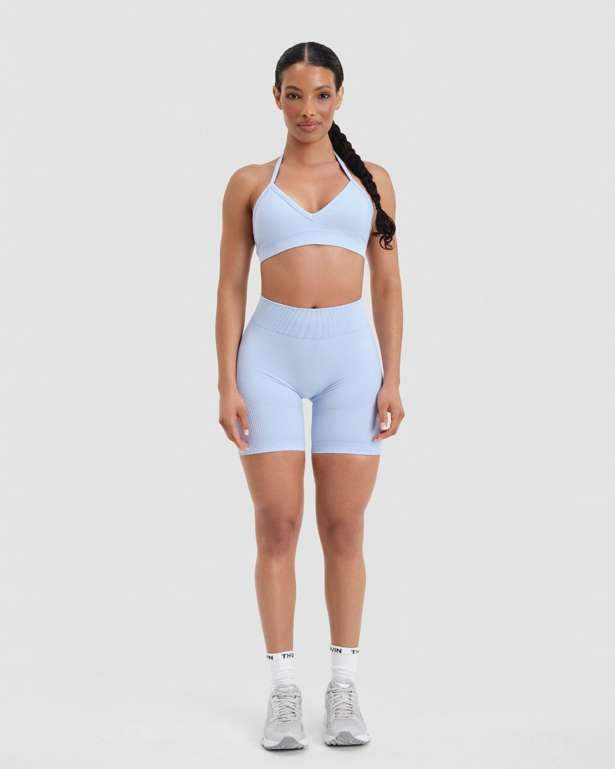 Elevate™ Sculpting Seamless Adjustable Halter Bra | Ice Blue
