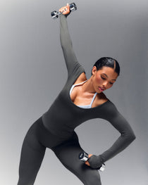 Elevate™ Sculpting Seamless V-Neck Top | Olive Green