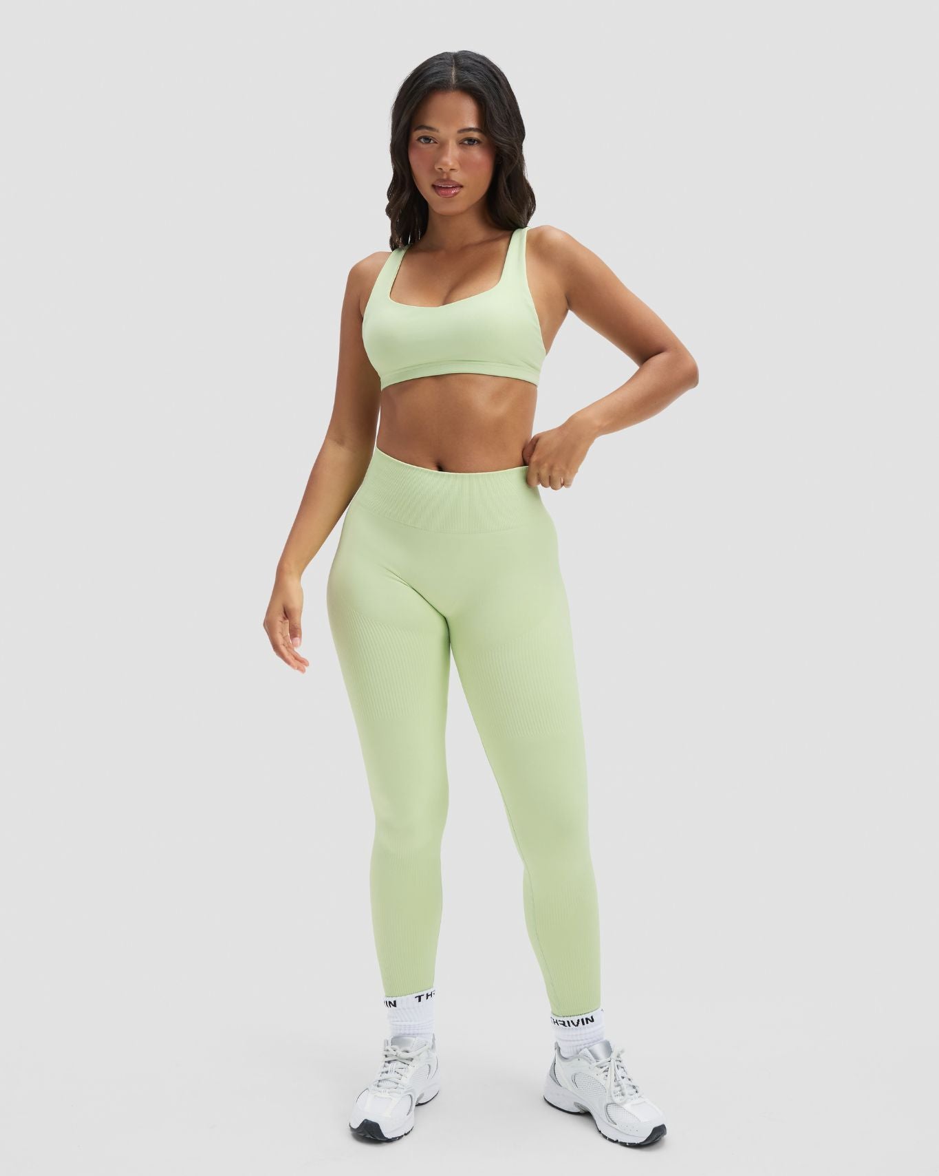 Elevate™ Sculpting High Waist Scrunch Leggings | Pistachio Green