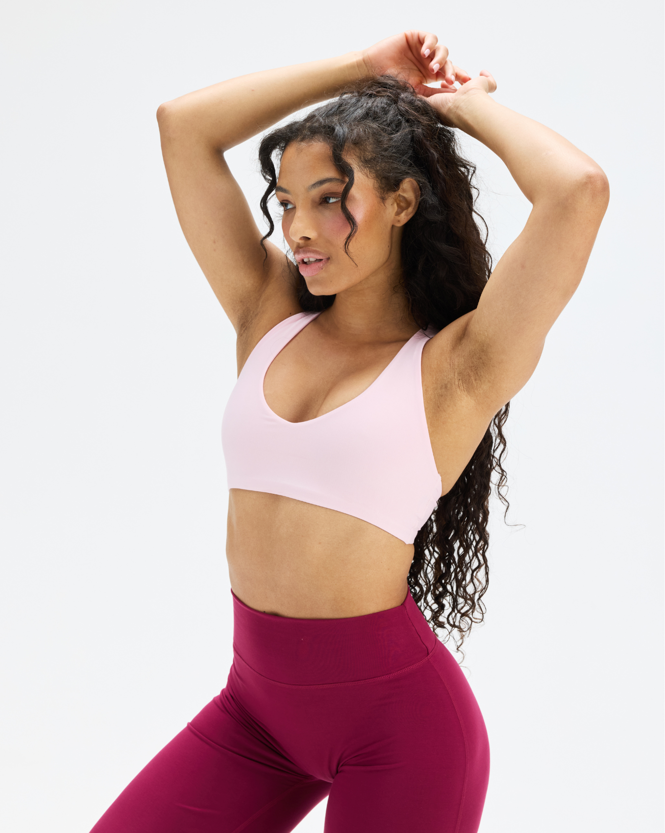 Essence Racer Back Sports Bra | Cherry Blossom
