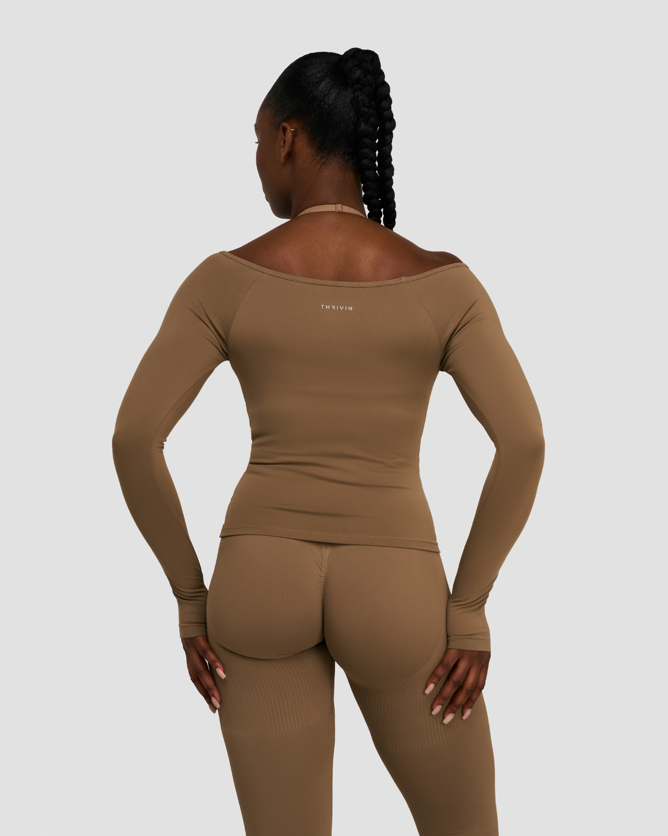 Elevate™ Sculpting Seamless V-Neck Top | Toffee