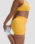 Elevate™ Sculpting Mid Waist Scrunch Shorter Shorts | Banana