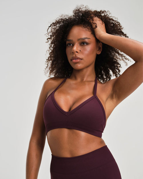 Elevate™ Sujetador Halter Ajustable Sin Costuras Moldeador | Ciruela Invernal
