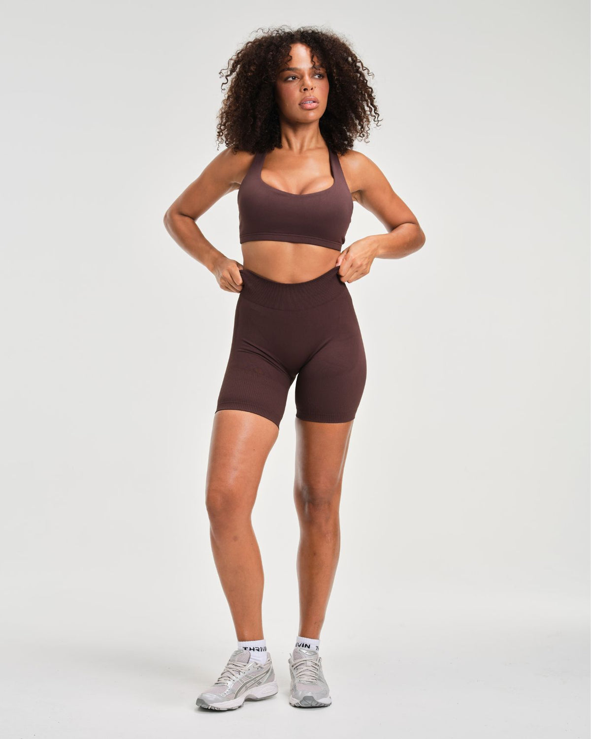 Elevate™ Sculpting Mid Waist Scrunch Shorts | Coffee