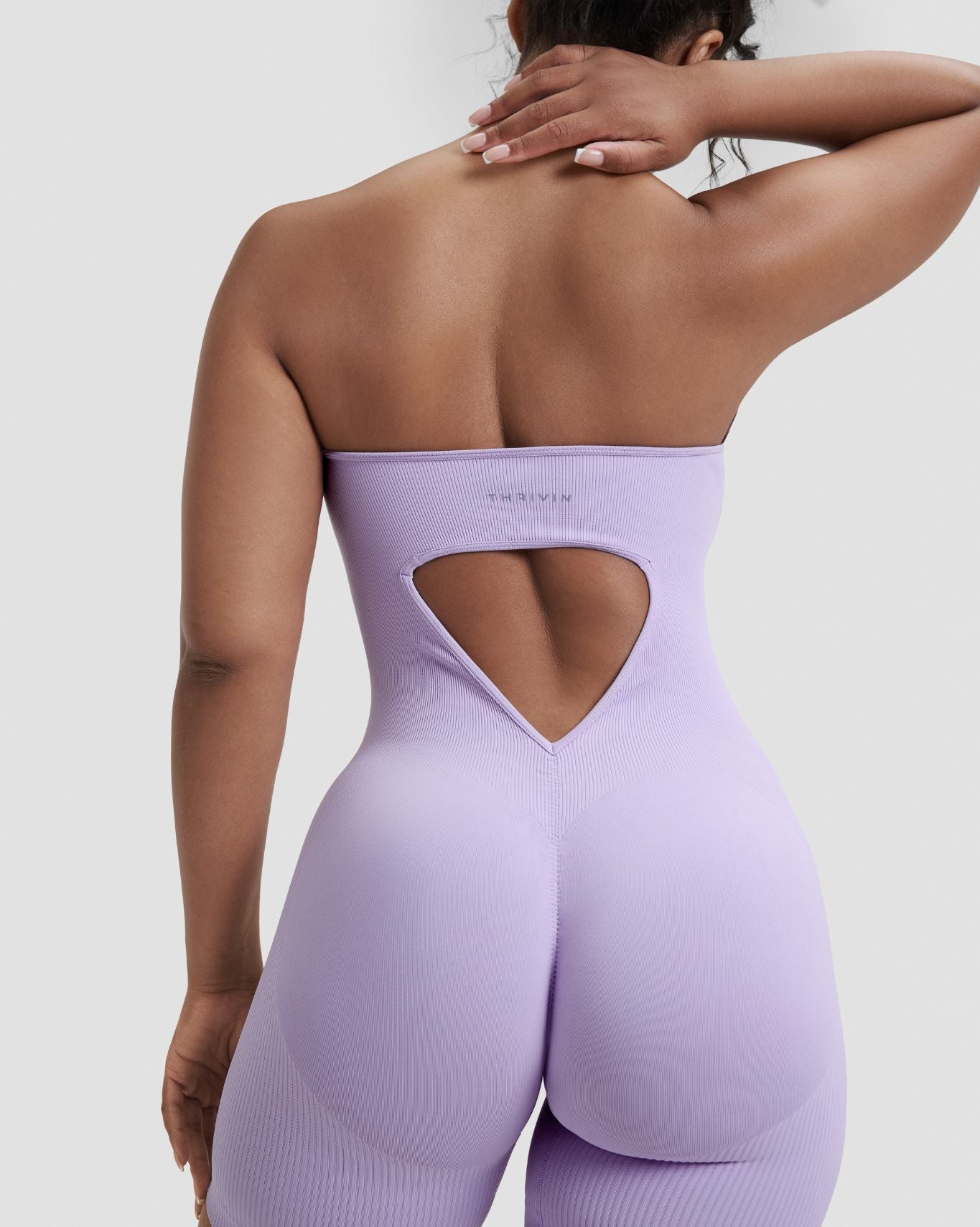 Women's Sculpting Halterneck All In One Jumpsuit - Lilac | Thrivin