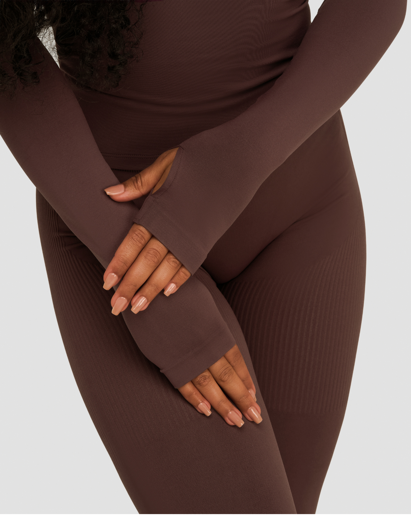 Elevate™ Sculpting Seamless V-Neck Top | Dark Mauve