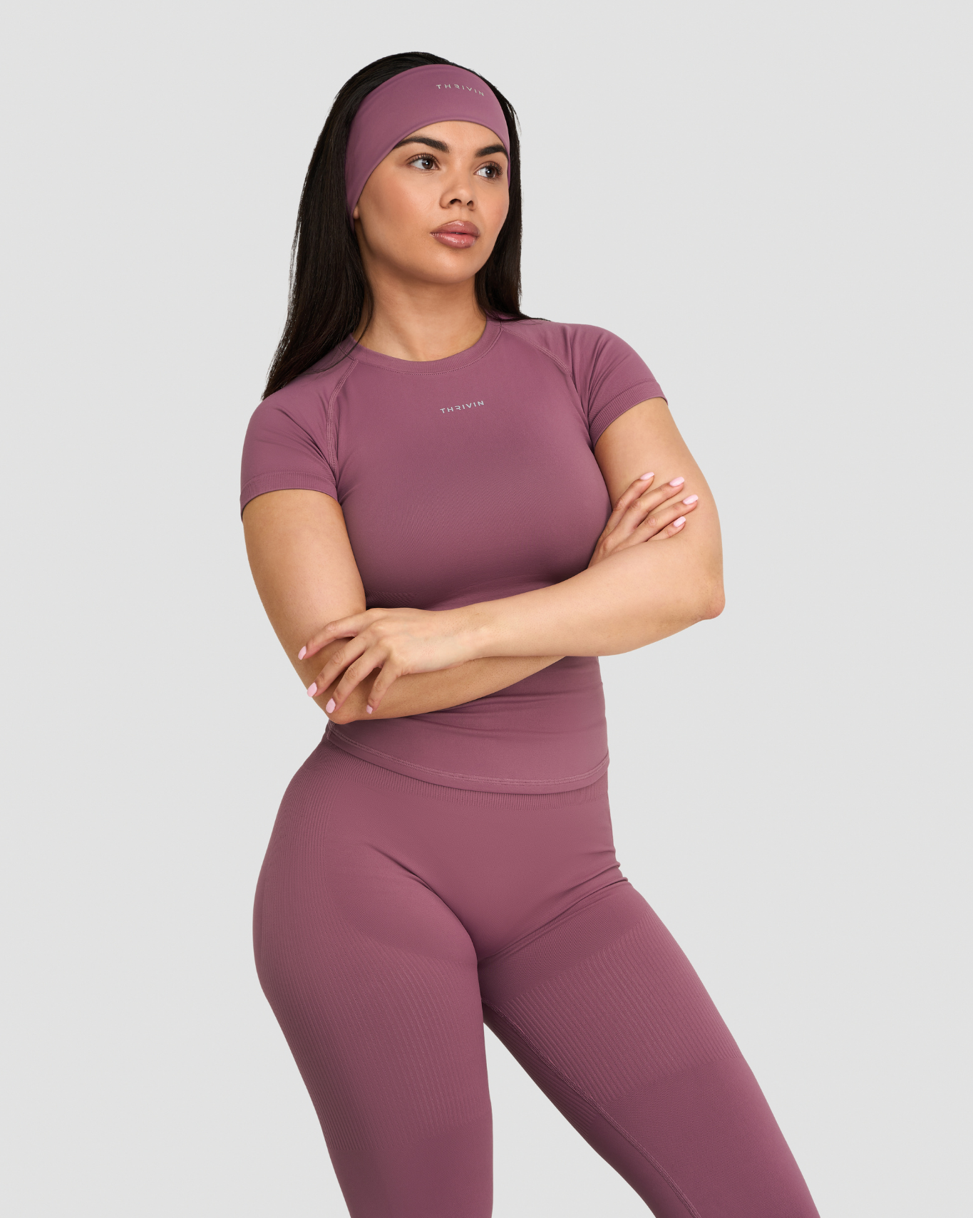 Camiseta de compresión Elevate™ | Malva Orquídea