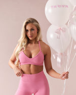 Elevate™ Sculpting Seamless Adjustable Halter Bra | Bubble Pink