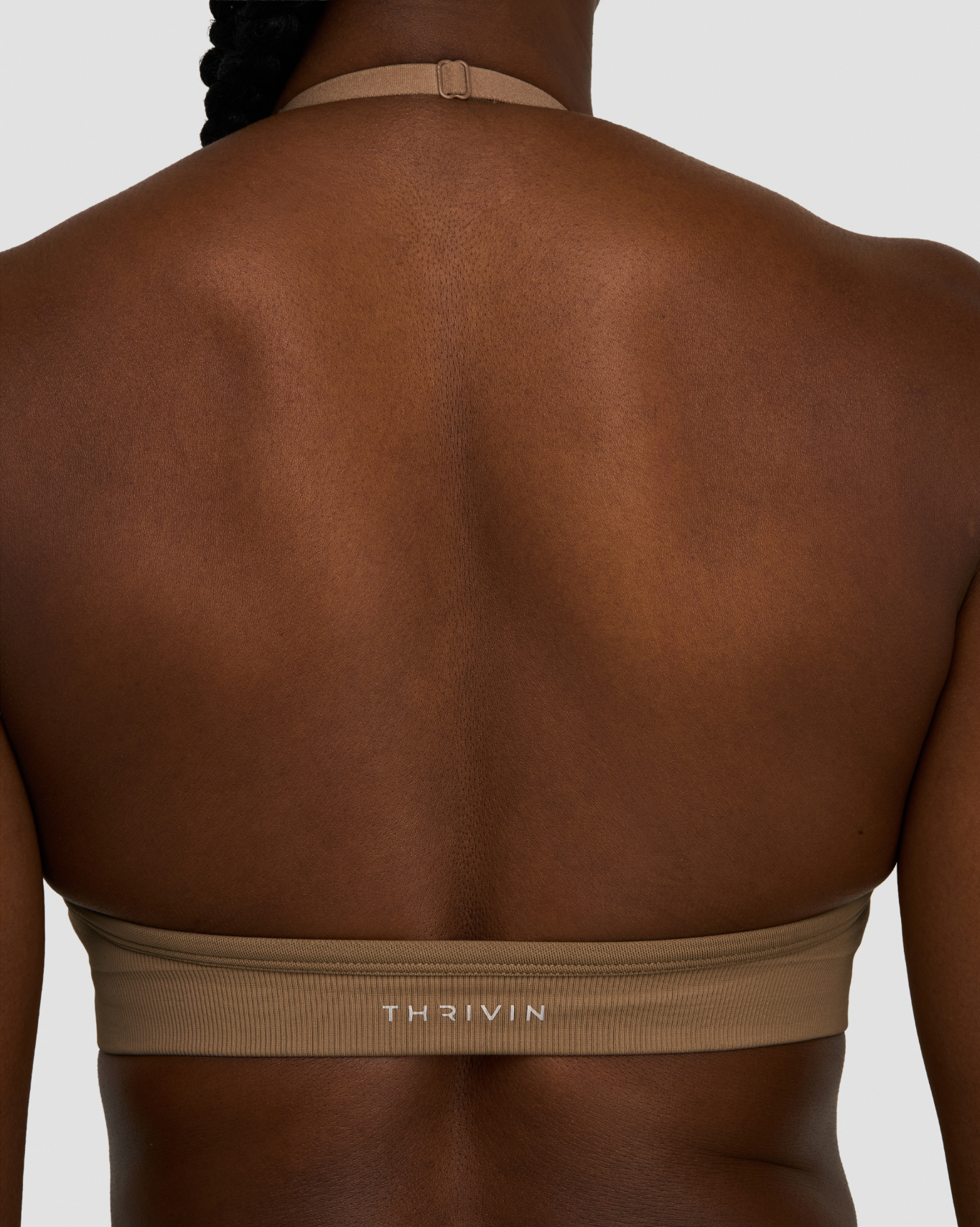 Elevate™ Sculpting Seamless Adjustable Halter Bra | Toffee