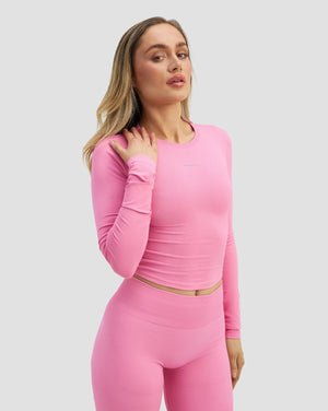 Elevate™ Compression Long Sleeve Top | Bubble Pink