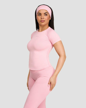 Elevate™ Compression T-Shirt | Cotton Pink