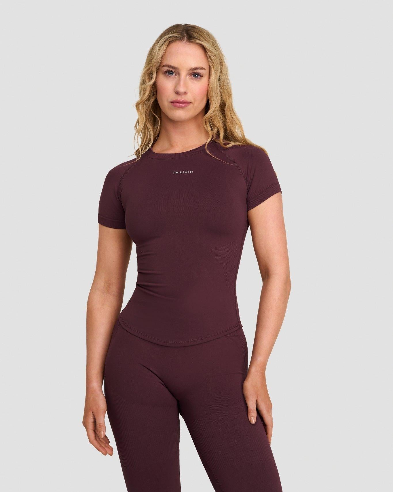 Elevate™ Compression T-Shirt | Dark Mauve