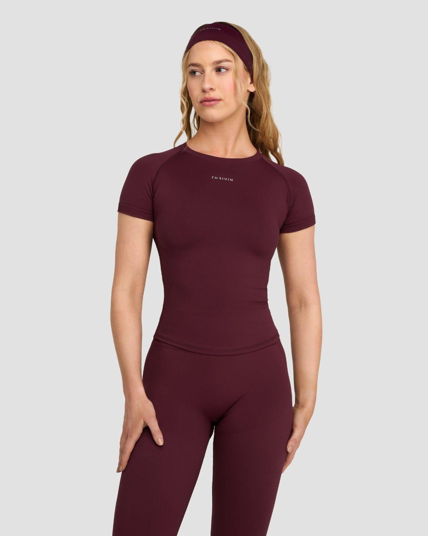 Elevate™ Compression T-Shirt | Merlot