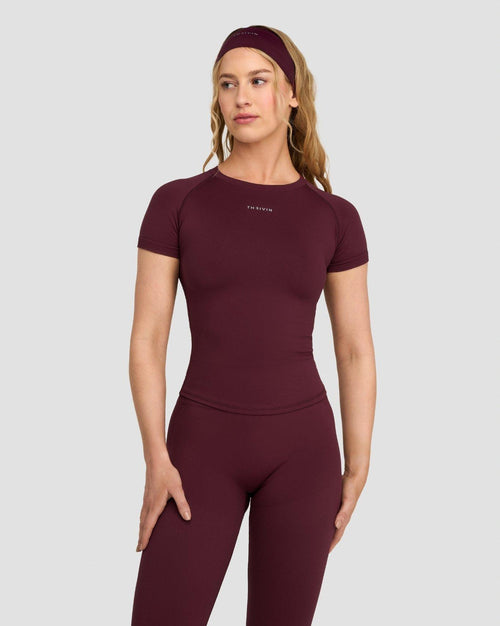 Elevate™ Compression T-Shirt | Merlot