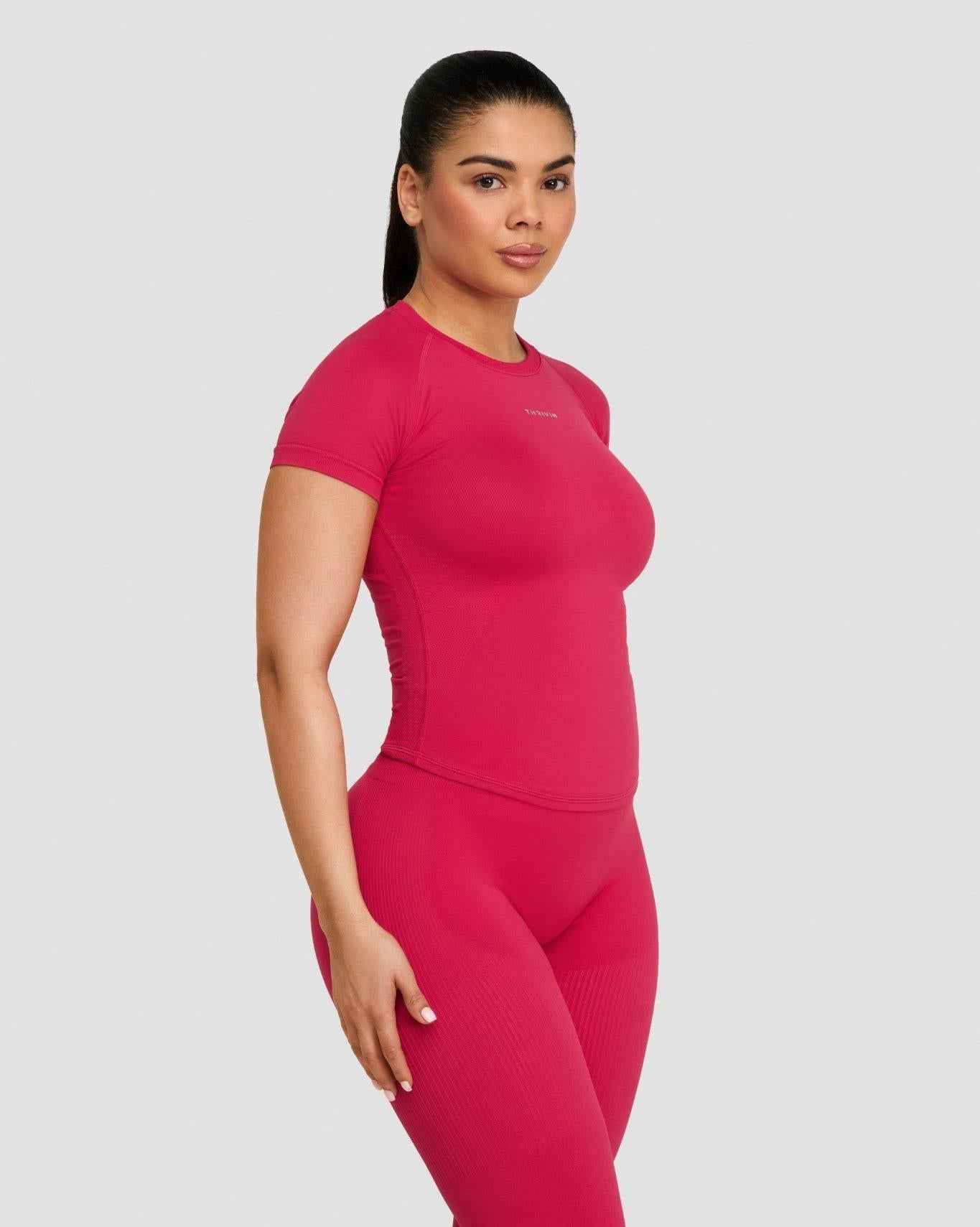 Elevate™ Compression T-Shirt | Strawberry