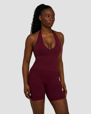 Elevate™ Sculpting Seamless Halterneck Top | Merlot