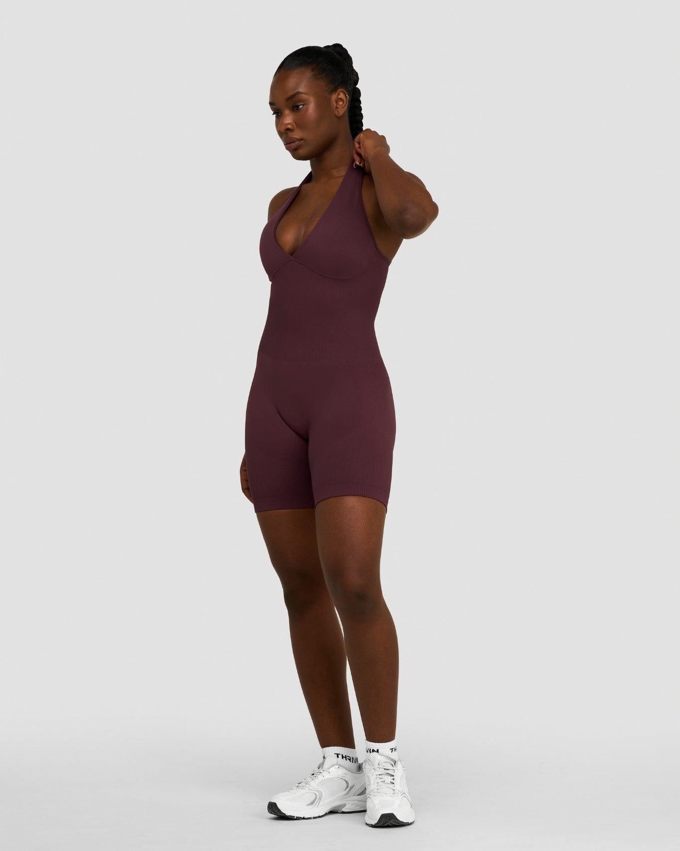 Elevate™ Women's Sculpting Halterneck All In One Jumpsuit - Dark