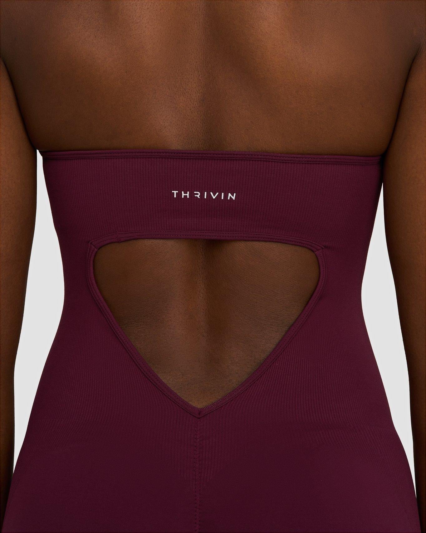 Elevate™ Enterizo Moldeador de Escote Halter | Merlot