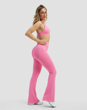 Elevate™ Sculpting High Waist Flare Leggings | Bubble Pink
