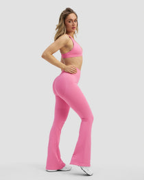 Elevate™ Leggings Acampanados de Cintura Alta Moldeadoras | Rosa Burbuja