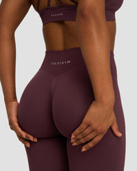 Elevate™ Sculpting Mid V-Waist Scrunch Flare | Dark Mauve