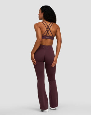 Elevate™ Sculpting Mid V-Waist Flare Leggings | Dark Mauve