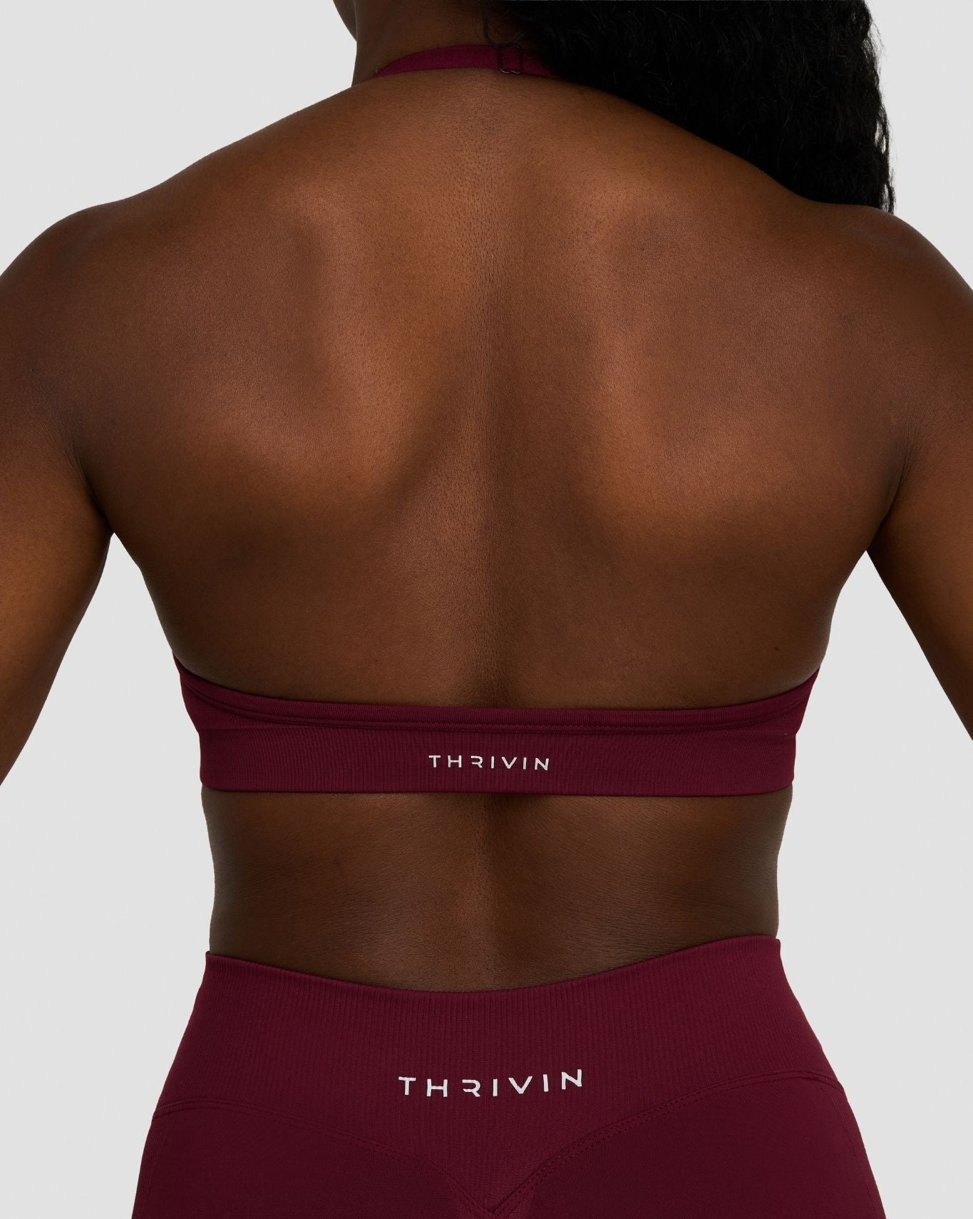 Elevate™ Sculpting Seamless Adjustable Halter Bra | Merlot