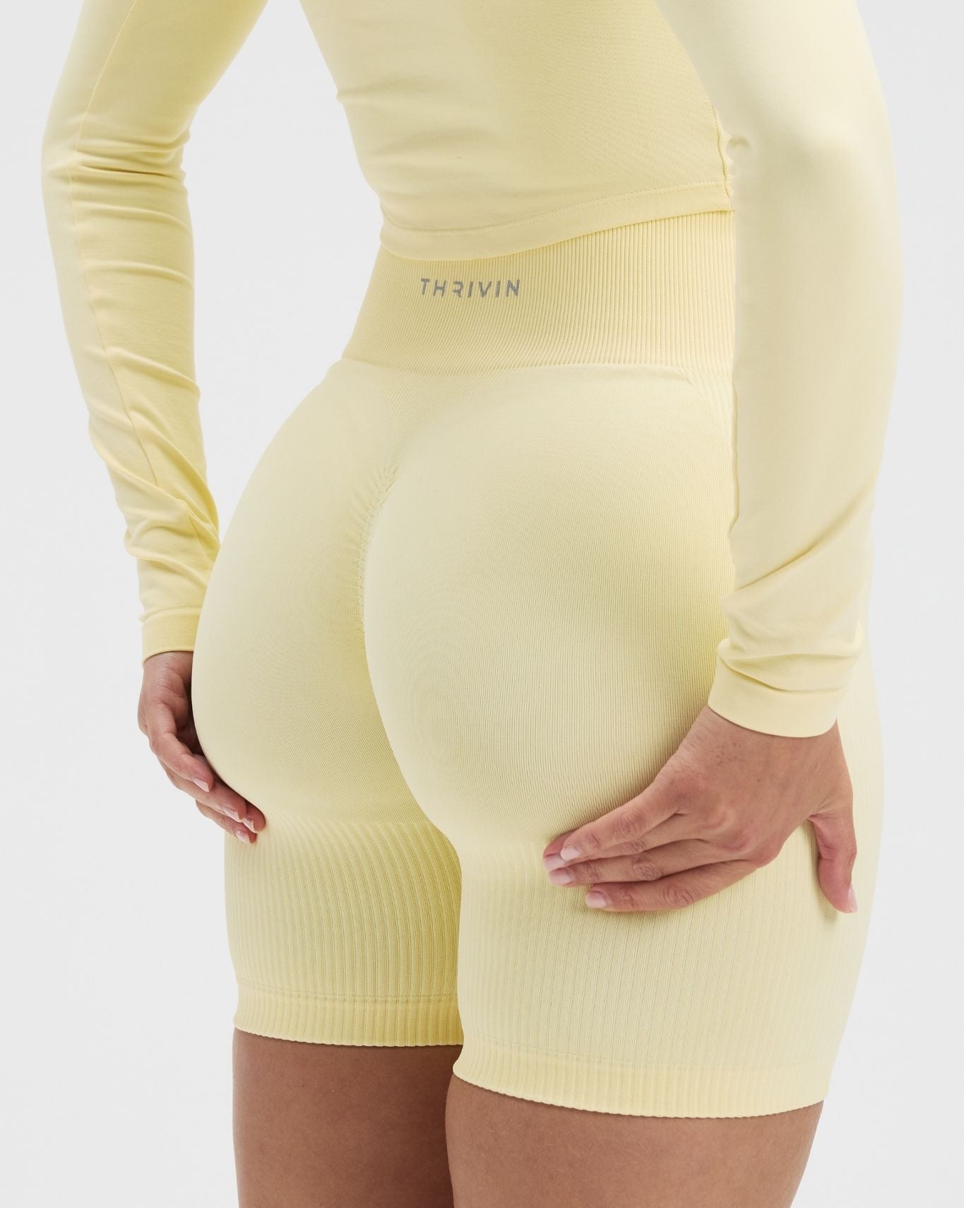 Elevate™ Sculpting High Waist Scrunch Shorts | Golden Butter